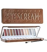 Eyescream Eyeshadow Palette with Brush, Matte, Shimmer, and Metallic Eye Makeup Shades, Long Last...