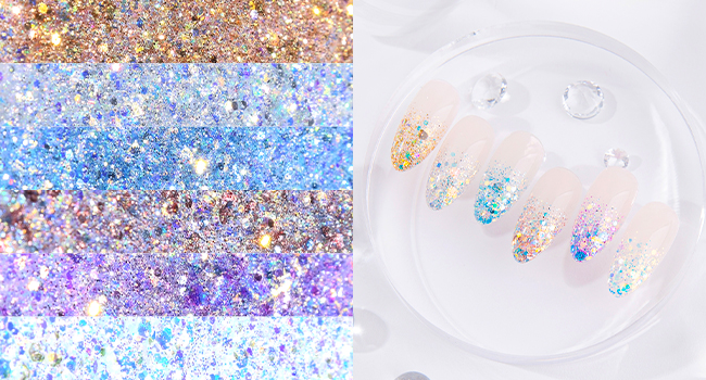 SARA FRIENDS CHEMI Glitter Gel Diamond Texture