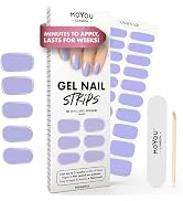 MOYOU LONDON Semi Cured Gel Nail Strips - 20 Pcs. Nail Wraps for Salon-Quality Manicure - Works w...
