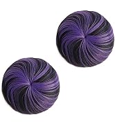 2 PCS Hair Bun Extensions Wig Accessory Updo Hairpieces Curly Wavy Hair Scrunchies Updo Hair Piec...
