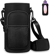 SITHON Half Gallon Water Bottle Sleeve with Adjustable Shoulder Strap, 64 OZ Sports Water Bottle ...