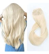 Sixstarhair Ash Blonde Clip In Hair Extensions Grade 9A Remy Virgin Human Hair 140g Luxury Clip O...