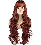 Auburn Wigs Women ,Long wavy Wig for white women 22