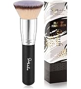 Flat Top Kabuki Foundation Brush, Makeup Brushes Foundation Brush for Liquid Makeup Blending Mine...