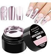 Makartt Chrome Gel Nail Polish, Metallic Gel Nail Polish, 8ml Rose Gold 3D Metal Painting Gel for...