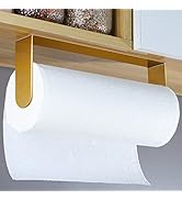 YIGII Adhesive Paper Towel Holder Under Cabinet - Single Hand Operable Paper Towel Rack Stick on ...