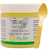 The Keys Sea Salt Scrub - Exfoliating Body Scrub with Wooden Spoon- Foot Scrub and Hand Scrub for...