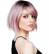 ALLAURA Pink Ombre Wig Short Bob Wigs for Women — Pink Wig Heat-resistant to Curl & Restyle – Rea...
