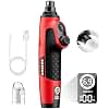 Casfuy Smart 6-Speed Dog Nail Grinder - 50% More Power Pet Nail Grinder with 2 LED Lights Quiet Rechargeable Electric Dog Nail Trimmers File Toenail Grinder for Large Medium Small Dogs & Cats (Red)