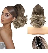NAYOO Claw Clip Ponytail Extension Ombre Blonde 12