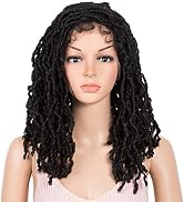 Style Icon 15.5”Short Faux Locs Wig with Baby Hair Synthetic Dreadlock Wig Natural Looking Handma...