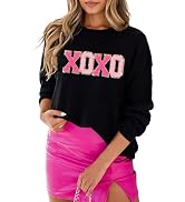 MARZXIN Women 2024 Casual Holiday Sweaters Long Sleeve Round Neck Slogan Pullover Sweater Tops Me...