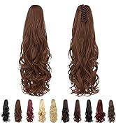 Brown Hair Clip In Ponytail,Fake Ponytails BLack Hair Extensions 20