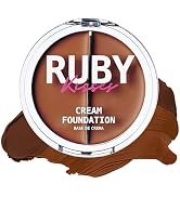 Ruby Kisses 3D Face Creator Cream Foundation & Concealer, 12 Hours Long Lasting, Medium to Full C...