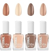 Eternal Collection – 4 Piece Set: Long Lasting, Quick Dry, Mirror Shine Nail Polish Set – Hardene...