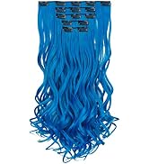 Blue Hair Extensions,HSPJHTM Clip in Hair Extensions for Women 18