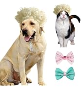 Funny Dog Wig Pet Costumes,Kediciz Cat Costume Synthetic Hairpiece Cosplay Wigs, Headwear for Hal...