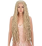 Style Icon 32”Faux Locs Wig Long Dreadlock Wig with Baby Hair Goddess Wigs Synthetic Twist Hair W...