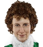 ALLAURA Bad Elf Wig Napoleon Brown Afro Wigs 70s Disco Costume Wigs Hippie Costume | Buddy Elf Co...