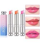 3 Pcs Color Changing Change Lipstick Lip Balm,Korean Magic Lipstick Color Change Changing Lip Tin...