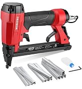 WORKPRO 8016 Pneumatic Staple Gun, 21 Gauge Upholstery Stapler with 1500pcs Staples 1/4