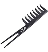 Fine Lines - Twin Tailed Rake Comb - Hair Detangling and Shower Comb Great for Afro, Wet or Curly...
