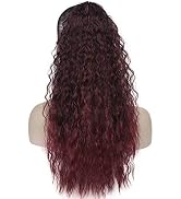 Wiginway 24 Inch Long Wave Ponytail Extension Magic Paste Heat Resistant Wavy Synthetic Wrap Arou...