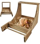 kathson Chicken Nesting Box with Perch,Wood Chickens Coop Nesting Boxes Single Compartment Hen Ne...