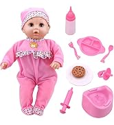 Talking Baby Doll , Toy Choi's 16 Inch Pink Crying Baby Doll for Girls, with Different Sound, Fun...