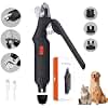CATPICK 2-in-1 Dog Nail Clippers & Cat Nail Clippers Trimmers for Large Medium Small Dogs Cats Claw Trimmer Quick Sensor and Safety Guard USB Rechargeable with 2 LED Lights Dogs Nail Trimmer