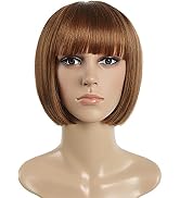 Bob Wig,Brown Short Wigs SYXLCYGG Flame Retardant 10