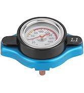 Aramox Car Radiator Cover, Universal Thermostatic Radiator Cap Water Tank Cover Leakproof W/Tempe...