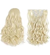 Blonde Hair Extension, HSPJHTM Clip in Hair Extensions for Women 5 Pieces Set 18