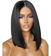 Brennas Hair Wear and Go Glueless Wigs Human Hair Pre Plucked Pre Cut Short Bob Wig Human Hair No...