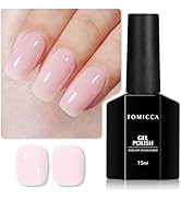 TOMICCA Gel Nail Polish, Clear Pink Gel Polish, Light Pink Nail Polish Quick Dry, UV Jelly Pink G...