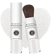Sunscreen Setting Powder SPF 35, Mineral Brush Powder, Oil Control Natural Matte Finish Loose Pow...