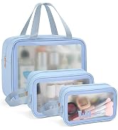 MAANGE Toiletry Bag for Women Men, Translucent Waterproof Makeup Cosmetic Bag Travel Organizer fo...