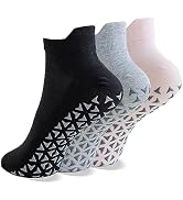 NuAngela Grip Socks Pilates Socks with Grips for Women Non Slip Yoga Socks for Barre Ballet Dance...