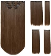 Brown Hair Extensions, Synthetic Hair Extensions Clip In 22