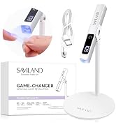 SAVILAND LED U V Light with Magnetic Stand & LCD Screen Portable Nail Lamp Kit Handsfree 2-Timer ...