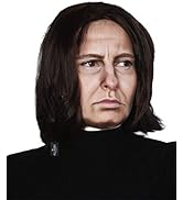 ALLAURA Dark Professor Severus Wizard Costume Wig Long Black Mens Wigs Michael Vincent Jackson Ve...