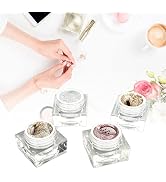 Dioche Platinum Glitter Gel Nail Polish Set, Platinum Shining Nail Gel, 4 Colors High Density Pla...