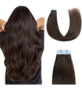 Sunya Tape in Hair Extensions Human Hair 16 inches Silky Straight Remy Human Hair Seamless Skin W...