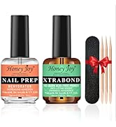 Nail Dehydrator and Primer, Acid-Free Nail Prep Kit, Professional Strong Bond Primer for Long-las...
