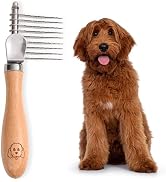 Dog Dematting Brush & Rake, Detangler Brush For Dogs, Comb Tool For Grooming, Best For Doodles, P...