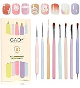GAOY 8 Pcs Nail Brushes for Nail Art, Nail Design Tools for Nail Detail Painting, French Liner an...