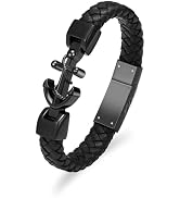 Minicremation Cremation Anchor Urn Bracelet for Ashes for Women Men Stainless Steel Leather Bangl...
