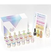 VENALISA V1 Gel Nail Polish Kit of 22 Pcs With Color Display Card Blue Pink Yellow Green Colors G...