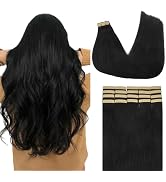 Lashey Hair Extensions Tape in Hair Extensions 16 Inch Straight Human Hair 20pcs 50g/pack Tape in...