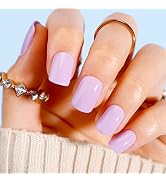 Short Square Press on Nails, BettyCora 24 Pcs 12 Size Press-On Acrylic Fake False Gel Nails Manic...
